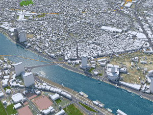 Cairo Downtown city Egypt 10km 3D Model