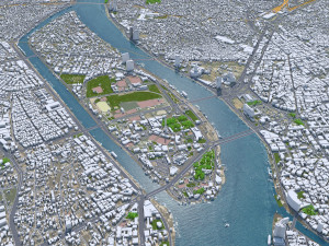 Cairo Downtown city Egypt 10km 3D Model