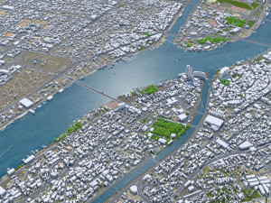Cairo Downtown city Egypt 10km 3D Model