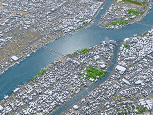 Cairo Downtown city Egypt 10km 3D Model