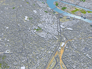 Cairo Downtown city Egypt 10km 3D Model