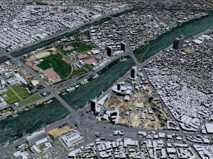 Cairo Downtown city Egypt 10km 3D Model