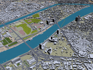 Cairo Downtown city Egypt 10km 3D Model