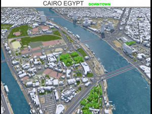 Cairo Downtown city Egypt 10km 3D Model