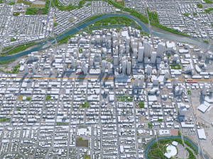 Calgary city Downtown Canada 8km 3Dモデル