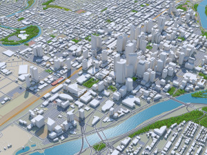 Calgary city Downtown Canada 8km 3Dモデル