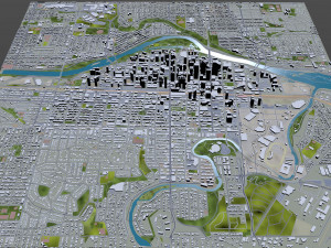 Calgary city Downtown Canada 8km 3Dモデル
