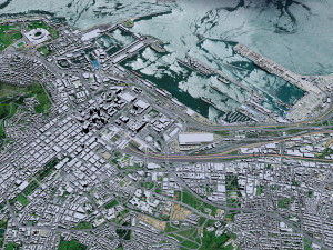 Cape Town downtown city South Africa 8km 3D Model