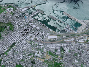 Cape Town downtown city South Africa 8km 3D Model