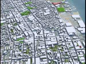 Charleston downtown city South Carolina USA 8km Modèle 3D
