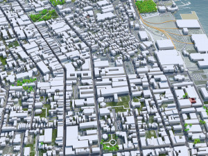 Charleston downtown city South Carolina USA 8km Modèle 3D