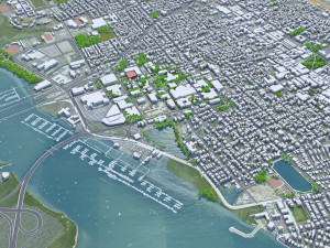 Charleston downtown city South Carolina USA 8km Modèle 3D