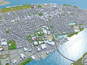 Charleston downtown city South Carolina USA 8km 3D Model