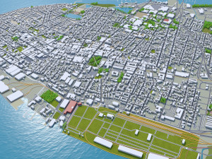 Charleston downtown city South Carolina USA 8km Modèle 3D