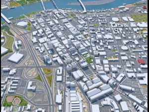 Chattanooga Tennessee downtown USA 8km 3D Model