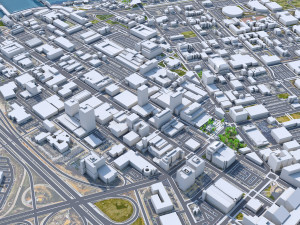 Chattanooga Tennessee downtown USA 8km 3D Model