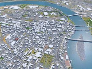 Chattanooga Tennessee downtown USA 8km 3D Model