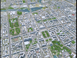 Chelyabinsk downtown city Russia 10km 3D 모델