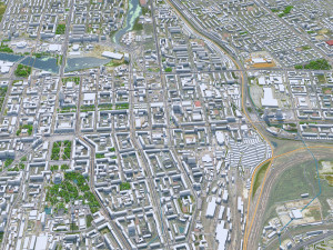 Chelyabinsk downtown city Russia 10km 3D 모델