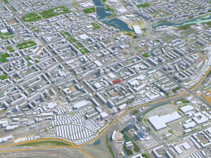 Chelyabinsk downtown city Russia 10km 3D 모델