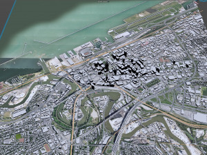 Cleveland downtown city Ohio USA 7km 3Dモデル