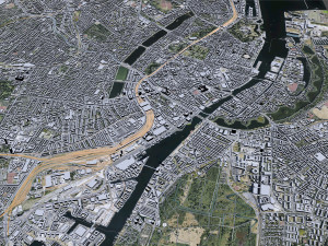 Copenhagen downtown city Denmark 10km 3D मॉडल