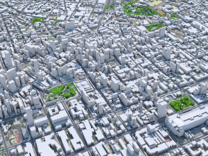 Curitiba downtown city Brazil 6km 3D 모델