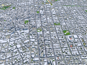Curitiba downtown city Brazil 6km 3D 모델