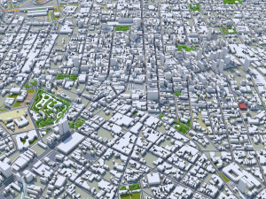 Curitiba downtown city Brazil 6km 3D 모델