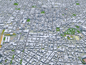 Curitiba downtown city Brazil 6km 3D 모델