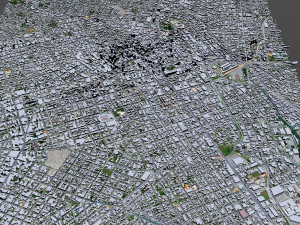 Curitiba downtown city Brazil 6km 3D 모델