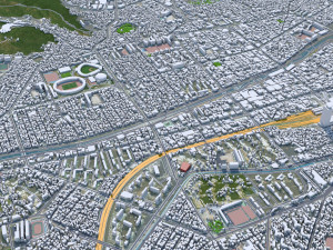 Daejeon downtown city South Korea 7km 3D 모델