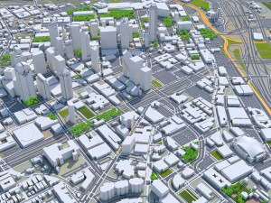 Dallas downtown city Texas 6km 3D Модель