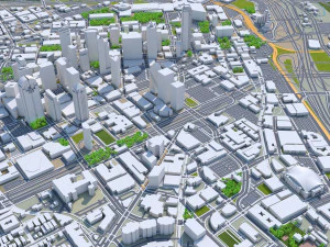 Dallas downtown city Texas 6km 3D Model