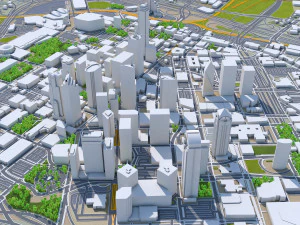 Dallas downtown city Texas 6km 3D Model