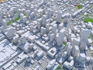 Denver downtown city Colorado USA 6km 3D Model