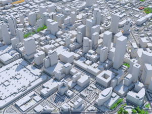 Denver downtown city Colorado USA 6km Modello 3D
