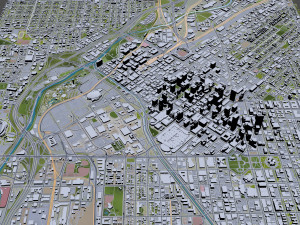 Denver downtown city Colorado USA 6km Modello 3D