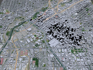 Denver downtown city Colorado USA 6km Modello 3D