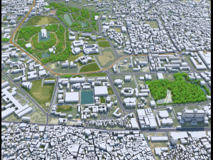 Dhaka downtown city Bangladesh 6km 3D Model