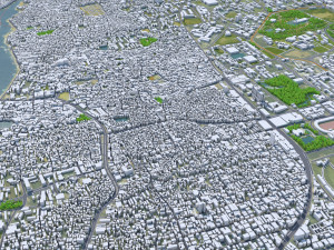 Dhaka downtown city Bangladesh 6km 3D Model
