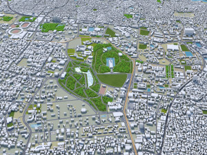 Dhaka downtown city Bangladesh 6km 3D Model