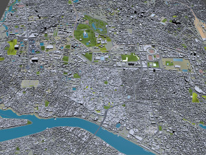 Dhaka downtown city Bangladesh 6km 3D Model