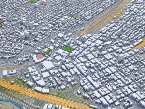 El Paso downtown city Texas USA 6km Modello 3D