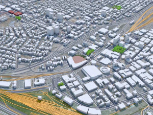 El Paso downtown city Texas USA 6km 3D Model