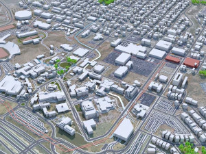 El Paso downtown city Texas USA 6km 3D Model
