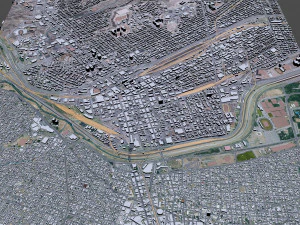 El Paso downtown city Texas USA 6km 3D Model