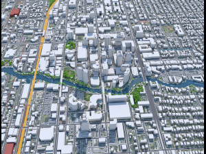 Fort Lauderdale downtown city Florida USA 6km Modelo 3D