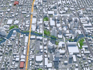 Fort Lauderdale downtown city Florida USA 6km 3D Model
