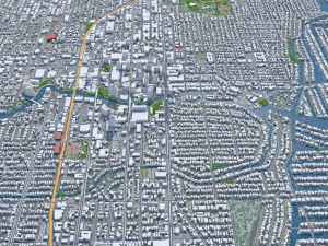 Fort Lauderdale downtown city Florida USA 6km Modelo 3D